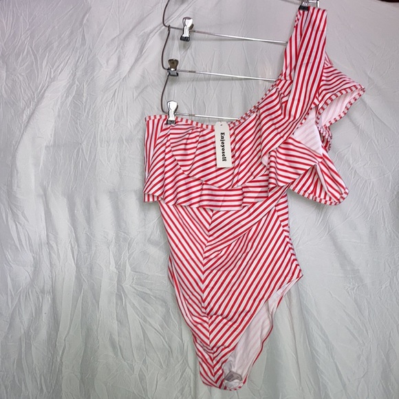 Enjoyoself swimsuit. Adorable one shoulder red and white size 2XL - Picture 2 of 6